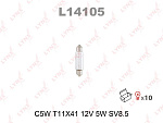 L14105 LYNXAUTO Лампа накаливания C5W T11X41 12V 5W SV8.5  L14105