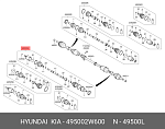 495002W600 HYUNDAI / KIA Привод левый (ABS+) AT