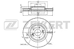 BS6204 ZEKKERT Диск торм. перед. Hyundai Santa Fe III 12-  Kia Sorento III 15