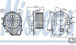 87060 NISSENS вентилятор отопителя!\ Audi 80/A4 91-01, VW Passat 99-00