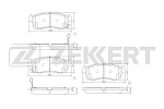 BS3054 ZEKKERT Колодки торм. диск. передн. Citroen C-Zero 10-, Mitsubishi i 10-, Peugeot iOn 10-.