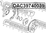 DAC39740039 FEBEST Подшипник ступицы DAC39740039