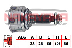 NJ368NY NAKAYAMA ШРУС внешн. к-кт KIA CARNIVAL/SEDONA (FL) 98-05 (28x26x168.5x56)