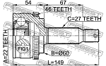 1210ELNA46 FEBEST ШРУС внешний HYUNDAI ELANTRA (HD) 2006-2011 1210-ELNA46