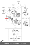 373422B100 HYUNDAI / KIA ШАРИКОВЫЙ ПОДШИПНИК D=36ММ