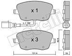 2205471 METELLI Колодки тормозные дисковые | перед |