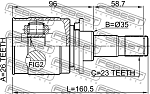 0411CWR FEBEST ШРУС внутр задний MITSUBISHI OUTLANDER 2012- 0411-CWR