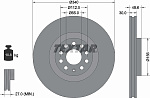 92229805 TEXTAR Диск торм.пер.VW TIGUAN 07=>,GOLF VII,PASSAT/SKODA OCTAVIA 12=>,KODIAQ 16=>,SUPERB