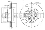 BS5041 ZEKKERT Диск торм. перед. Audi A3 II 03-  Skoda Octavia (1U  1Z) 00-  Yeti (5L) 09-  VW Caddy III 04-  Golf