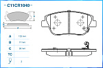 C11CR1040 CWORKS ТОРМОЗНЫЕ КОЛОДКИ ПЕРЕДНИЕ, LOW METALLIC