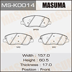 MSK0014 MASUMA колодки дисковые передние!\ Hyundai Santa Fe 2.2CRDi/2.7i 05>