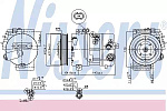 890578 NISSENS Компрессор кондиционера KIA SORENTO    14-