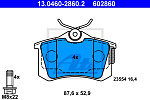 13046028602 ATE 13.0460-2860.2 GDB1439=263 92 !колодки дисковые з.\ Audi A4 1.6i-2.8i &16V 97>/A6 2.7 99-02