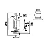 Z87960R ZIKMAR Шрус Внутренний