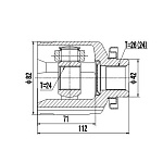 Z87805R ZIKMAR ШРУС ВНУТРЕННИЙ HYUNDAI TUCSON (04--10), - R