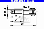 03351819002 ATE Штуцер прокачной тормозной магистрали