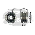 OAP7168 GATES Шкив генератора. (с мех.свободного хода)Hyundai Santa Fe/Kia Sorento 2.4 09-