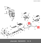 96536925 DAEWOO Прокладка глушителя CHEVROLET AVEO/CAPTIVA/LACETTI