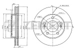 BS5490 ZEKKERT Диск торм. перед. SsangYong Actyon 05-, Kyron 05-, Rexton I 02-.