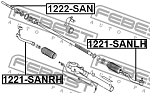 1221SANRH FEBEST Наконечник рулевой тяги | перед прав |