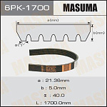 6PK1700 MASUMA РЕМЕНЬ РУЧЕЙКОВЫЙ