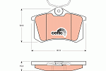 GDB823 TRW Колодки зад.AUDI A4 (B7) 04-08/A6 (C5) 97-05