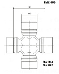 TMZ109 TOYO Крестовина, TMZ-109