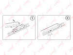 XF6038T LYNXAUTO Бескаркасные щётки стеклоочистителя, комплект 600мм+380мм подходит для NISSAN Qashqai(J10) 07>, FIAT Panda 12> XF6038T