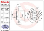 0895021X BREMBO Диск торм. зад.[255x10]