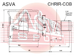 CHRIRCOB ASVA ШРУС ВНУТРЕННИЙ ПРАВЫЙ 30X35X22 (10013160/250220/0090432/10, Китай)