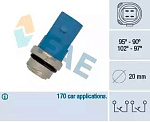 38391 FAE датчик включения вентилятора!\ VW Passat 1.4i-2.8i/1.9TDi 96>, Audi A6/A8 1.4-4.2/1.9TDi 9