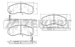 BS1876 ZEKKERT Колодки торм. диск. передн. Kia K2500 03-, K2700 99-, K2900 08-.