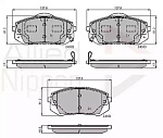 ADB31768 COMLINE КОЛОДКИ ТОРМ ПЕР Hyundai ix35 10-, i40 11-, Kia Carens 06-, Sprotage 04-