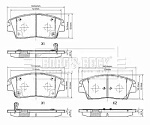 BBP2580 BORG & BECK Колодки тормозные дисковые передние комплект