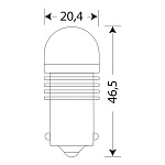 12T255BLK142BL МАЯК Лампа светодиодная P21/5W  BAY15s Super White 12V цена за комплект