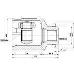 Z87811R ZIKMAR ШРУС ВНУТРЕННИЙ HYUNDAI IX35, TUCSON 10MY (09--15), - R