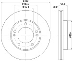 MDC1797 MINTEX Диск тормозной передний вентилируемый