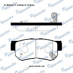 RMPH18NS MANDO Колодки тормозные дисковые