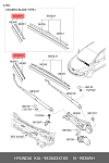 983603X100 HYUNDAI / KIA Щетка стеклоочистителя (aero) пассаж. elantra 11~