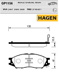 GP1156 SANGSIN BRAKE Колодки передние NISSAN ALMERA CLASSIC B10, ALMERA N16 GP1156