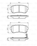 0986495354 BOSCH Комплект тормозных колодок, дисковый тормоз