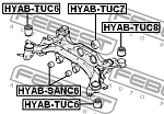 HYABTUC6 FEBEST Сайлентблок балки. HYUNDAI TUCSON 04 2004- [EUR]