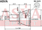 SK1413 ASVA ШРУС НАРУЖНЫЙ 30X52X36