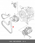 6PK1000 TOYOPOWER Ремень поликлиновой. VW Golf VII (12-) 1.2/1.4 TSi (6PK1000)