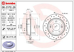 08C1722X BREMBO Диск тормозной Xtra зад