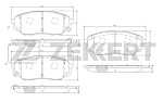 BS1382 ZEKKERT Колодки торм. диск. передн. Kia Sorento III 15-