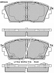 DFP3535 DOUBLE FORCE Колодки тормозные дисковые Double Force