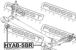 HYABSBR FEBEST Сайлентблок задн балки HYUNDAI SOLARIS HYAB-SBR