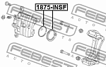 1875INSF FEBEST Ремкомплект суппорта тормозного переднего