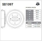 SD1097 SANGSIN BRAKE Барабан тормозной